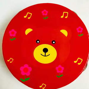 Tamborín de Madera de 6 Pulgadas con Diseño de Dibujos Animados, Instrumento de Percusión Orff, Juguete Musical para la Mano, Venta al Por Mayor, Trae Alegría - Product Image 4