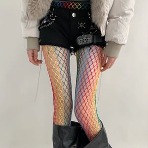 Collants sexy à mailles arc-en-ciel, style Y2K, pour femme, tendance commerce extérieur - Product Image 3