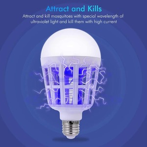 Trampa para Plagas LED 2 en 1 JOYINLED, Bombilla E26/E27 de 220V/110V, Paquete de 1/2, Eliminador de Insectos, Mata Mosquitos para el Hogar, Cocina, Patio - Product Image 1