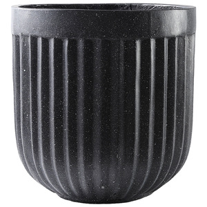 Vaso per Fiori in Argilla di Magnesio Extra-Large con Motivo Verticale Imitazione Cemento, Stile Nordico per Piante Verdi e Ficus Paradiesis - Product Image 5