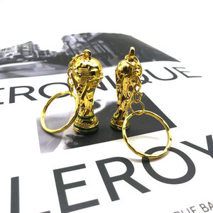 Golden Basketball Trophy <b>Keychain</b> Zinc Alloy 3D Shape Luxury Souvenir Carabiner Keyring - Product Image 6