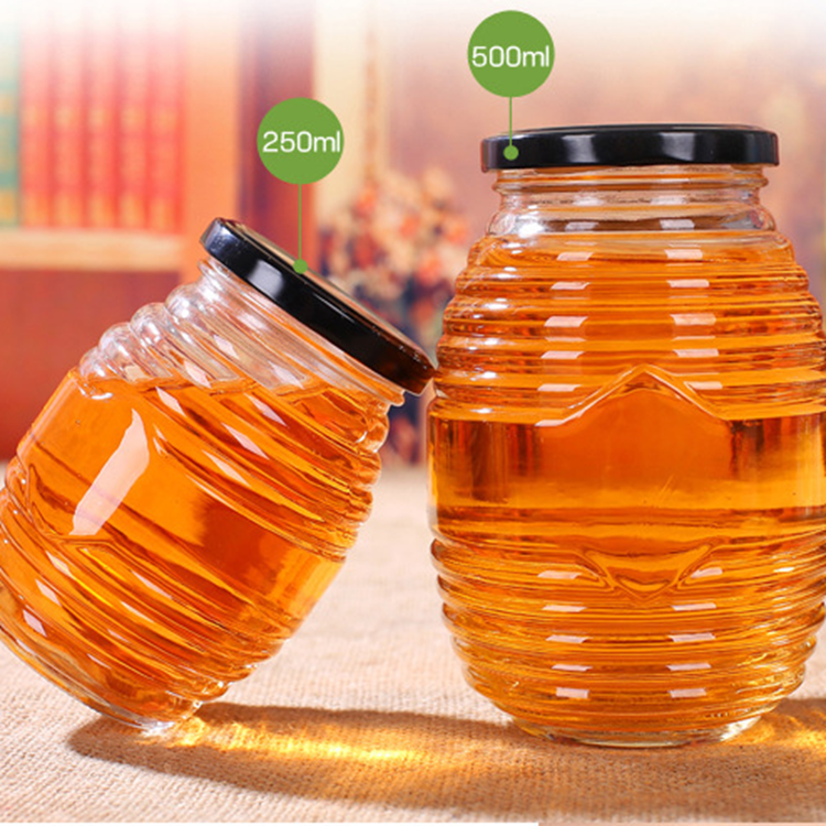 180 Ml Clear Honey Jar with Metal Lid - Perfect for Snacks