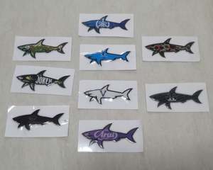 25 Autocollants décoratifs imperméables en PVC imprimés UV, très demandés, nouveau style dessin animé Bineece Paul Shark Flag, autocollant CP Jul Vrunk - Product Image 3