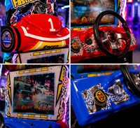 Nouvelle machine d'arcade de course pour enfants, simulateur de conduite interactif, équipement de jeu de voiture d'intérieur en métal à monnayeur, divertissement familial