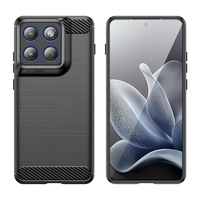 Funda Protectora de Silicona para Motorola Edge 70/X71 Air/G100/G67/G86/G57, Estilo Metálico Cepillado, Resistente a Impactos
