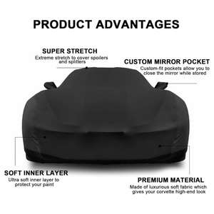 Housse de voiture intérieure pour <span class=keywords><strong>Porsche</strong></span> 911 2012-2022, luxueuse, douce, extensible, en satin, sur mesure, anti-poussière, pour garage souterrain, exposition automobile - Product Image 2