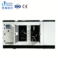 Générateur diesel U+POWER OEM personnalisable triphasé 50/60Hz 200kVA 160kW certifié ISO CE, type silencieux, démarrage automatique ATS, télécommande