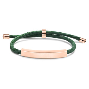 <span class=keywords><strong>Bracelet</strong></span> en acier inoxydable plaqué or PVD avec gravure personnalisée de lettres, tube carré, <span class=keywords><strong>fil</strong></span> tressé, <span class=keywords><strong>bracelet</strong></span> en acier titane réglable, <span class=keywords><strong>bracelet</strong></span> en tube de corde - Product Image 3