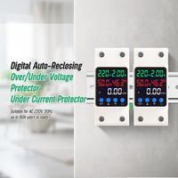 Dispositif de protection contre les surtensions/sous-tensions réglable 5-en-1 Soltree avec surveillance du courant, de la fréquence et du compteur d'énergie kWh 63A