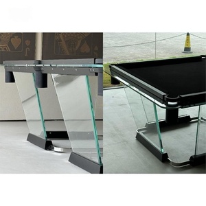 <span class=keywords><strong>Table</strong></span> de billard de luxe moderne avec plateau en verre STELLARWAY 7 pieds 8 pieds 9 pieds <span class=keywords><strong>Table</strong></span> de billard design avec base en <span class=keywords><strong>bois</strong></span> brun Direct usine - Product Image 3