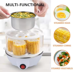 Hot Selling Automatic Electric <b>Egg</b> Boiler Mini Double Layer <b>Egg</b> Cooker 1-12 <b>Eggs</b> Capacity Food Vegetable Steamer - Product Image 2