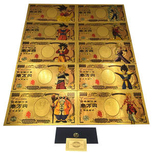 Ensembles de billets de banque en plastique personnalisé tous artisanaux japonais <span class=keywords><strong>Anime</strong></span> en plaqué or 24 carats pour collection - Product Image 5