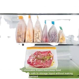 Bolsas de Silicona Reutilizables para Almacenamiento de Alimentos, con Cierre Hermético, Ecológicas, Personalizadas, a Prueba de Fugas, con Sellado Térmico, en Oferta - Product Image 5