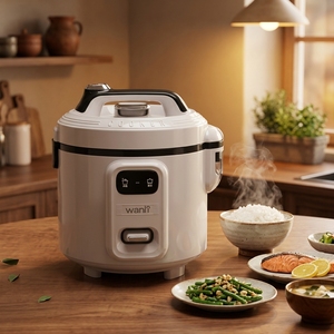 หม้อหุงข้าวสเตนเลส 430 เคลือบอีนาเมล ขนาด 5 ลิตร พร้อมโหมดอุ่นอาหาร ขายส่ง - Product Image 1