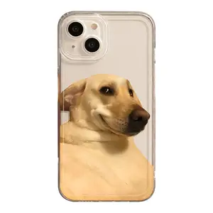 Fun funny dog for Phone 14 13 Pro max couple phone case 12 simple 11 transparent Phone Case