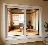 Ventana Corredera de PVC de Alta Eficiencia Energética con Vidrio Transparente y Diseño de Deslizamiento Horizontal