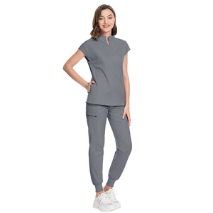 2024 broderie respirant femmes soins infirmiers gommage Spandex personnalisé Figsmedical gommages survêtement pantalon hommes gommages uniformes ensembles - Product Image 4
