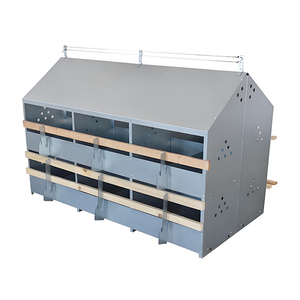 Jaula de Gallinas de 24 Compartimentos de Doble Cara, de Acero Galvanizado, Sistema de Recolección de Huevos para Granjas Comerciales - Product Image 3
