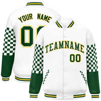Grosir Jaket Varsity Baseball Bordir Custom 2024 Terlaris, Jaket Windbreaker Kanvas Model Stand untuk Musim Gugur