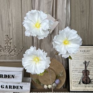 Bouquet de fleurs artificielles en soie blanche moderne haut de gamme en gros, fleurs en plastique, produit fini de haute qualité, décorations de <span class=keywords><strong>mariage</strong></span> - Product Image 2