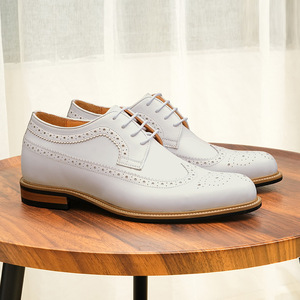 Nouvelles Chaussures Habillées Tendance et Élégantes en Cuir Véritable, Fabriquées en Cuir de Vachette Pleine Fleur du Royaume-Uni, Grandes Tailles - Product Image 2