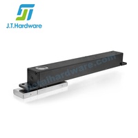 Charnière pivotante à décalage latéral EN3-4 en acier inoxydable, sans creuser, pour porte en verre encadrée, capacité 120 kg, ressort de sol hydraulique de type came