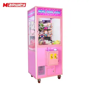 Marwey Coin Operated Wooden Cabinet Doll Machine Claw Crane Catch Gift Toy Vending Arcade Claw Crane Machine