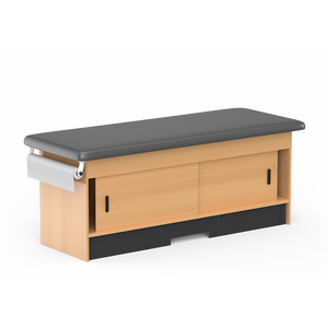 Muebles de Hospital Estilo Gabinete de Madera, Camillas de Terapia Física con Cojín, Mesa de Exploración Médica con 4 Puertas Corredizas - Product Image 4