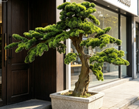 Árbol de Pino Artificial para Recibir Invitados, Decoración de Bonsái de Pino, Decoración de Paisajes Interiores, Decoración Suave para Hoteles y Centros Comerciales