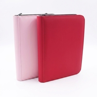 Classeur à cartes personnalisable en PU violet à 4 pochettes pour collection et rangement de cartes