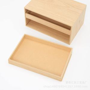 Office Organizer Wooden Drawer <b>Box</b> Rectangle Standing Type Storage For Desk <b>Makeup</b> Jewelry Desktop Organizer - Product Image 3