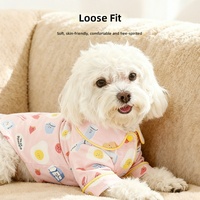 Ensemble de pyjama pour animaux de compagnie en coton pur, écologique et tendance, en fibre de polyester respirante et confortable, vêtements pour chien de Noël