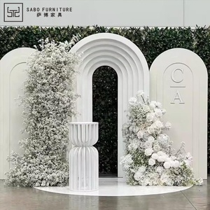 Phông nền đám cưới sang trọng, vách ngăn acrylic, phông nền sân khấu <span class=keywords><strong>PVC</strong></span>, hoa trắng, phông nền đám cưới <span class=keywords><strong>PVC</strong></span> dùng trang trí - Product Image 3