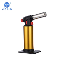 YIZHENG YZ-709 Briquet torche pistolet à flamme jet de butane réglable en métal avec design moderne renforcé en aluminium et zinc