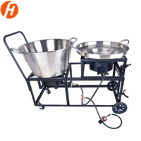 Réchaud à gaz GPL portable à 2 brûleurs, surface en fonte haute pression pour le camping et la cuisine en plein air