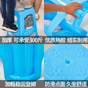 Plastic <b>Stool</b> Thickened Square Design For Living Room Or Dining <b>Table</b> Use - Product Image 2