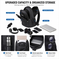 Sac à dos décontracté pour homme, simple et polyvalent, imperméable, durable, style business casual, en polyester Oxford, grande capacité pour ordinateur portable