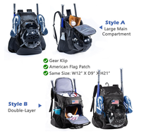 Sacs de baseball personnalisés pour jeunes joueurs professionnels avec poche pour casque, compartiment pour chaussures, sac à dos de sport pour raquettes