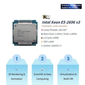 ชุดเมนบอร์ดเดสก์ท็อปขนาดไมโคร ATX 2011 X99 X99-P3ใหม่คุ้มค่ากับ <span class=keywords><strong>Intel</strong></span> Xeon E5เมนบอร์ด DDR3 X99 CPU 2696 V3 - Product Image 2