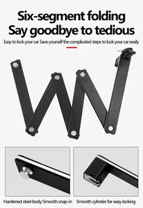 Accesorios para bicicletas, candado plegable de acero de aleación, MTB candado para <span class=keywords><strong>bicicleta</strong></span> de carretera, contraseña antirrobo, <span class=keywords><strong>bicicleta</strong></span> segura - Product Image 2