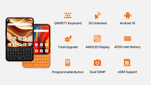 Teléfono Inteligente Global Desbloqueado Octa Core NFC 5G LTE con Teclado QWERTY, Esim, Batería de 4050mAh, Android 16, Pantalla AMOLED, 12+256GB, Unihertz Titan 2 - Product Image 6