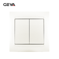 Interrupteurs muraux GEYA, best-sellers, norme européenne, 82*82mm, PC, étanches IP20, 10A 250V, 2 gangs 1 voie, usage domestique