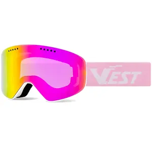 Lunettes de ski OTG sur lunettes 100% Protection UV anti-buée Lunettes de snowboard sur mesure pour hommes femmes jeunes