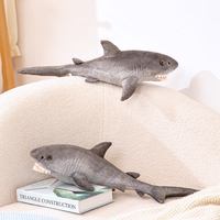Nouveauté 2026 : Peluche Requin Gris Personnalisée, Jouet en Peluche Animal Marin Simulé, Peluche Requin