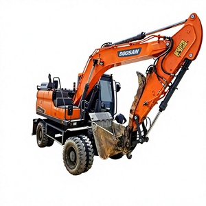 Excavatrices sur pneus Doosan DH140 DX140 d'occasion de bonne qualité, excavatrices coréennes Doosan d'occasion, pelle de 14 tonnes, matériel de construction - Product Image 4