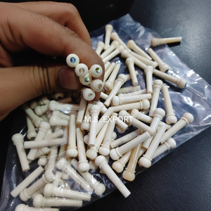 Pin de puente de hueso de ojo de abulón esencial para piezas y accesorios de afinación de guitarra para instrumentos de cuerda - Product Image 1