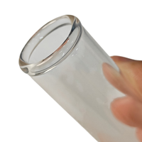 Flacons en verre noir/transparent de 120 mm et 125 mm avec bouchon en liège, tube en verre dépoli personnalisé avec logo pour l'emballage d'accessoires de papier à rouler