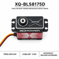Servomoteur XQ-POWER RC Robot UAV XQ-BLS8175D 75kg Étanche Sans Balais Numérique Haute Vitesse Engrenage en Acier Inoxydable Aluminium CNC 8.4V