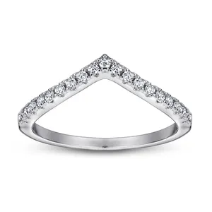 Tonglin TL-229时尚定制珠宝中国925纯银CZ假钻石迪拜结婚戒指女士