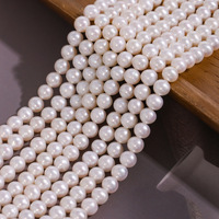 Perles d'eau douce naturelles brillantes en forme de pomme de terre, brin de perles lâches de 4,5-5 mm pour la création de bijoux faits main, bracelets, colliers, artisanat DIY
